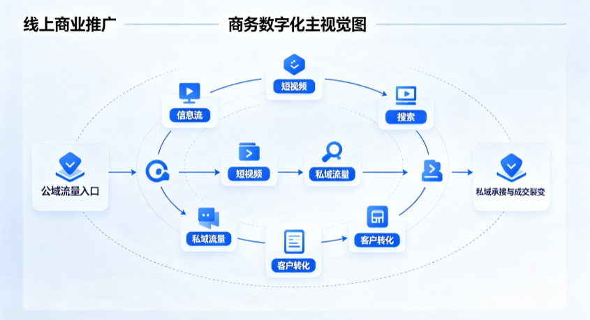 双辽市线上商业推广怎么做？全域流量闭环搭建与低成本转化实战指南